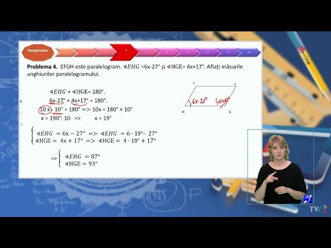 TeleŞcoala: Matematică clasa a VIII-a – Paralelogramul şi dreptunghiul (@TVR2)