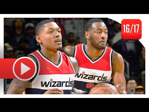 John Wall & Bradley Beal Full Highlights vs Warriors (2017.02.28) - TOO SICK!