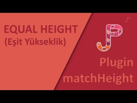 matchHeight Equal Height Plugin