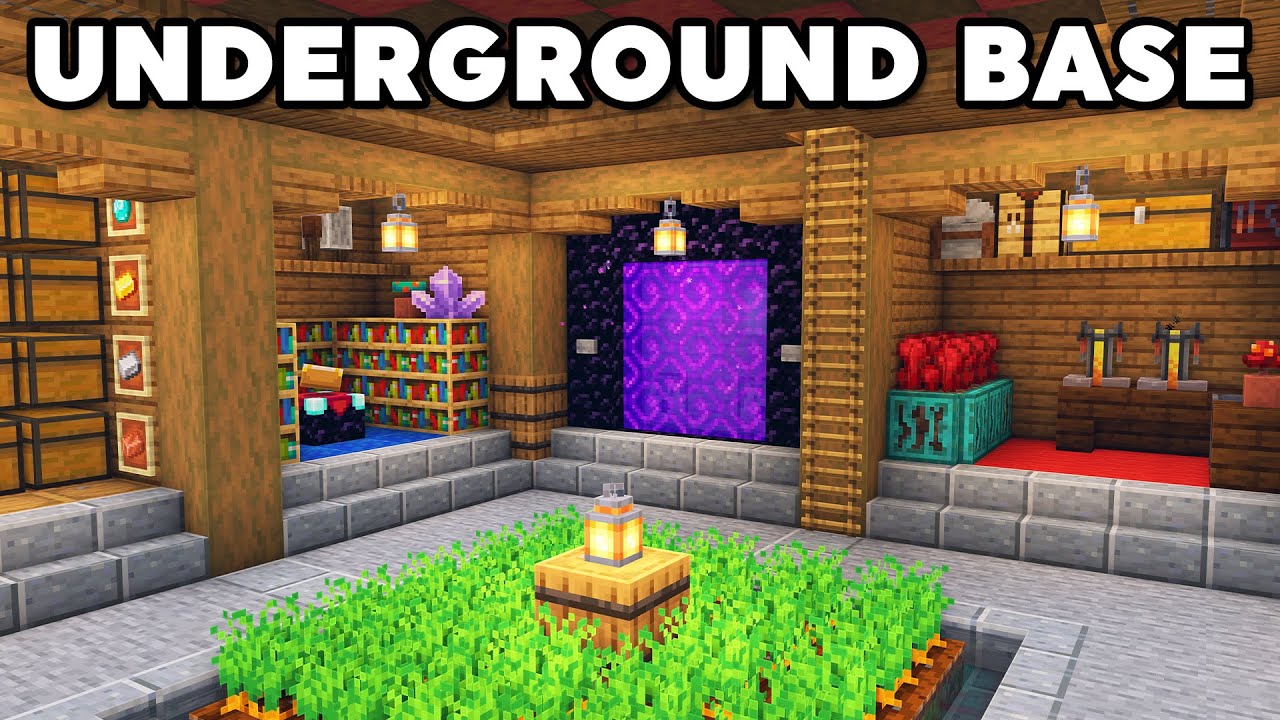 Minecraft Ultimate Underground Base Tutorial [How to Build] - Minecraft ...