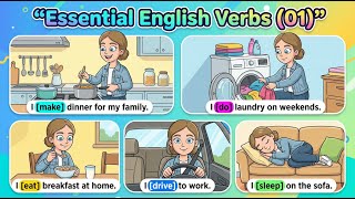 Learn English & Speak 🗣️🇺🇸 | Important Verbs For Beginners (01)
