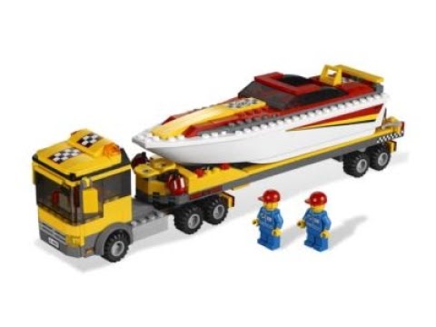 Powerboat and transporter Lego build Set #4643