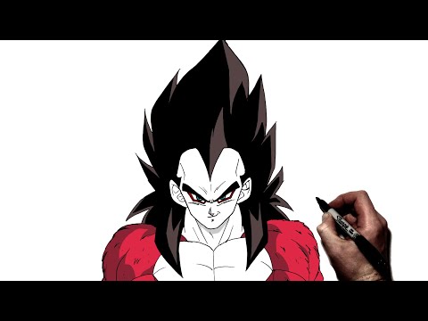 How To Draw Vegeta SSJ4 | Step By Step | Dragonball