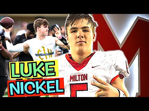 4-Star Miami Commit Luke Nickel | C1N (Cam Newton) | State Champ Milton High (GA) QB Highlights