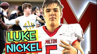 4-Star Miami Commit Luke Nickel | C1N (Cam Newton) | State Champ Milton High (GA) QB Highlights