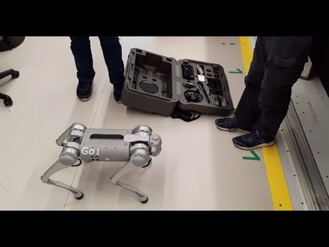 Unboxing Unitree Go 1 Edu quadruped robot dog