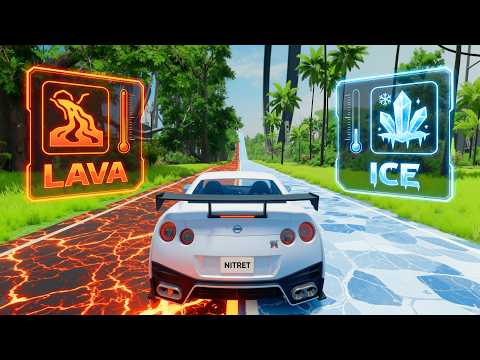 BeamNG - Lava Road VS Ice Road