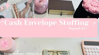 ✨Cash Envelope Stuffing $900💰| August Paycheck #1| Sinking Funds + Saving Challenges | #budget #save
