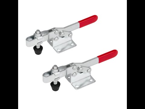 POWERTEC 20334 Horizontal Quick-Release Toggle Clamp, 220 Capacity, 201C, 2PK