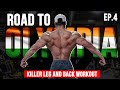HIGH VOLUME BACK AND LEGS WORKOUT | Road To Olympia 2020 | Bhuwan Chauhan