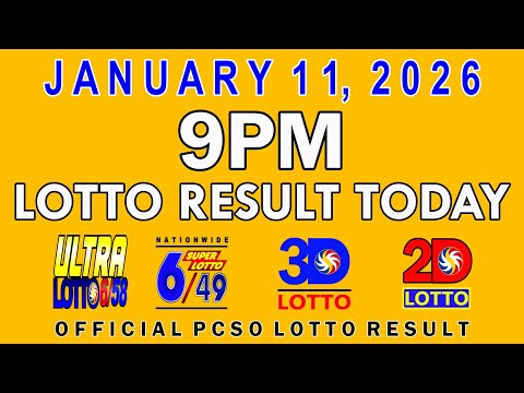 9pm Lotto Result Today PCSO January 11 2026