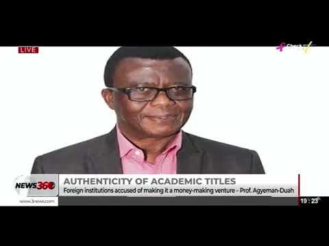 Prof. Duah raises concern over foreign institutions turning academic titles into money ventures