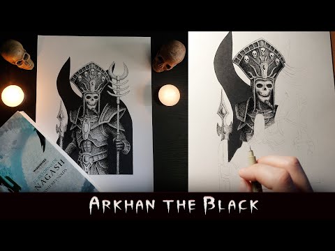 How I made this illustrarion | Arkhan the Black #warhammer #ArkhanTheBlack