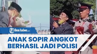 Momen Haru Anak Seorang Sopir Angkot Menjadi Lulusan Terbaik sebagai Bintara Polri