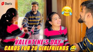 Valentine’s Day ❤️ ~ Cards for 20 Girlfriends 😱😂 #priyalkukreja #shorts #ytshorts