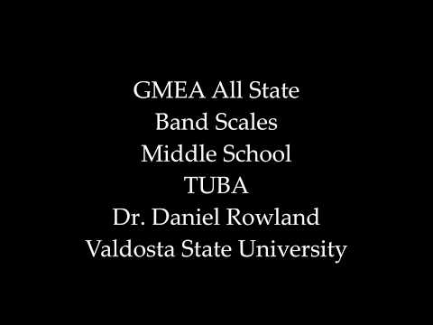 GMEA Middle School Tuba All State Scales - with Tips!