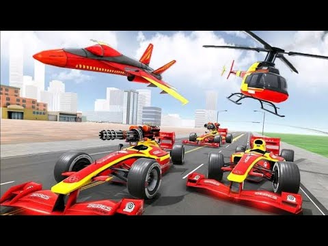 Helicopter Robot Transform Formula Car Robot Game  Android Gameplay#2