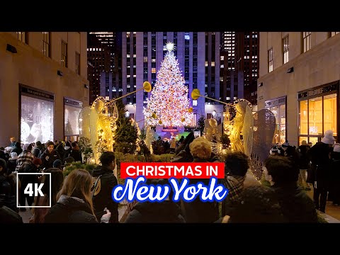 Christmas Eve Walk in NEW YORK 🎁 Holiday Season 2025 🎄 Walking Tour 4K
