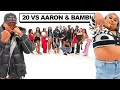 20 PEOPLE VS 2 COMEDIANS AARON THE PLUMBER BAMBI