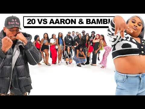 20 PEOPLE VS 2 COMEDIANS: AARON THE PLUMBER & BAMBI