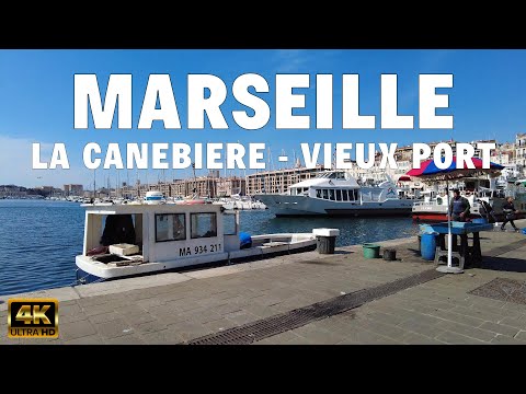 [4K] 🇫🇷 Marselha, FRANÇA - Caminhando de
