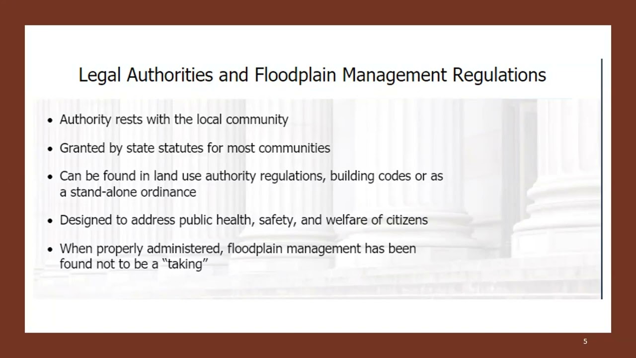 FEMA 480 - Unit 5 - Floodplain Bootcamp March 15, 2024