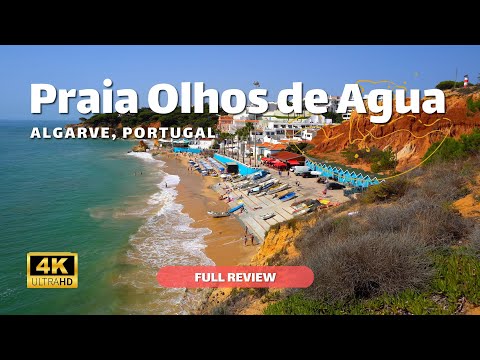 Olhos de Agua Beach in Algarve – Portugal – 4K full review