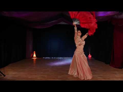 Belly dance with feather fans by Davina