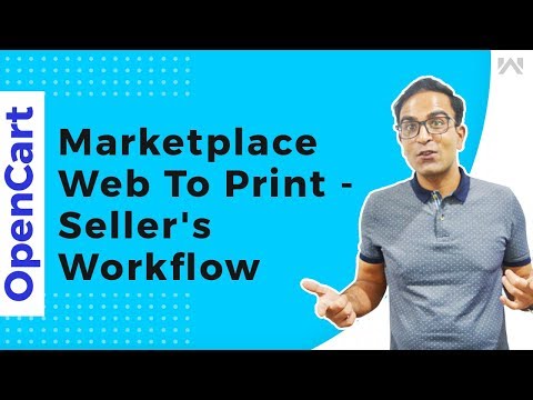 OpenCart Marketplace Web To Print  - Seller's Workflow