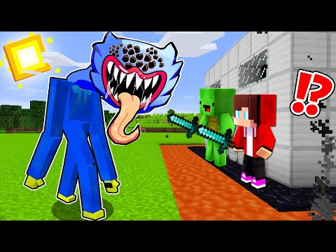 HUGGY WUGGY vs The Most Secure House - Minecraft gameplay by Mikey and JJ (Maizen Parody)
