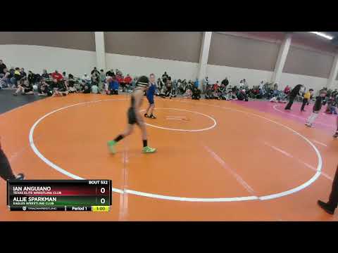 110-115 Lbs Round 1 - Ian Anguiano, Texas Elite Wrestling Club Vs Allie Sparkman, Eagles Wrestling