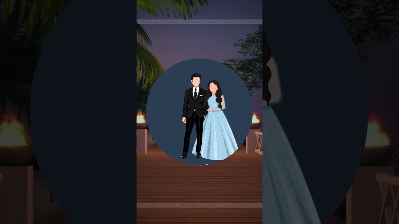 Elegant Sagai Ceremony Invitation Card