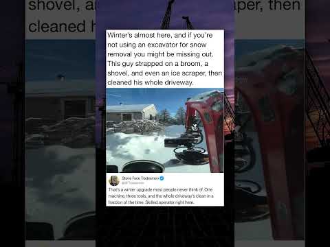 Winter's almost here, and if you're not using an excavator for snow removal you might be missing out