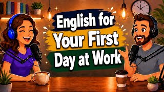 Your First Day at Work in English | Easy workplace Conversation & Phrases for Beginners