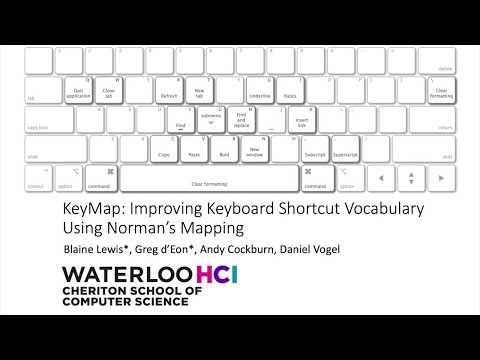 Thumbnail for 'KeyMap: Improving Keyboard Shortcut Vocabulary Using Norman's Mapping'