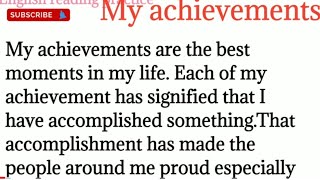 110,My achievements essay/ How to read english to hindi translation/ improve your grammar