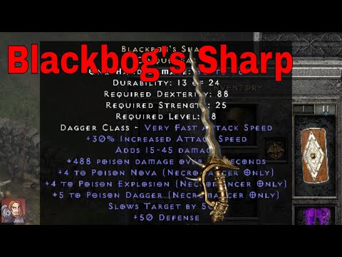 D2R Unique Items - Blackbog's Sharp (Cinquedeas)