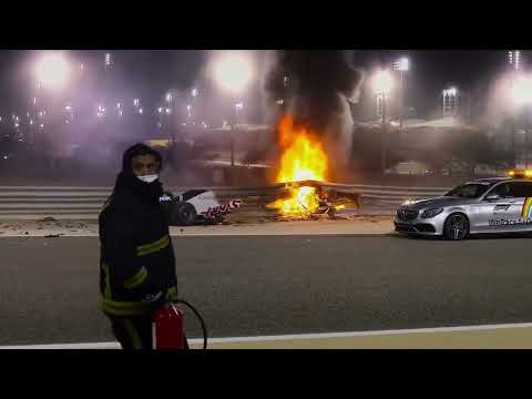 Romain Grosjean's Fireball Crash - Into Your Arms 🤭   | 4k |