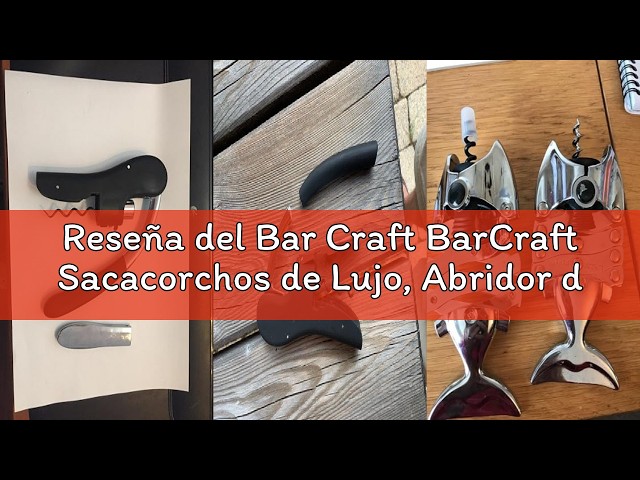 Vídeo relacionado con Flow Barware - Sacacorchos, abrebotellas de vino, mango de palisandro y extractor de corcho de acero inoxidable con doble bisagra. Uso profesional para bar, restaurante, sumiller