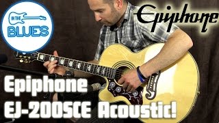 Video thumbnail for Epiphone EJ-200SCE Acoustic Guitar (Microphone Play Test) by intheblues
