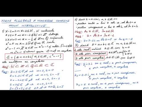 Numere complexe sub formă algebrică