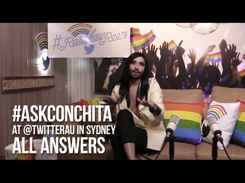 #AskConchita at Twitter Australia #RainbowRoom – all #ConchitaAnswers