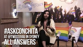 #AskConchita at Twitter Australia #RainbowRoom – all #ConchitaAnswers