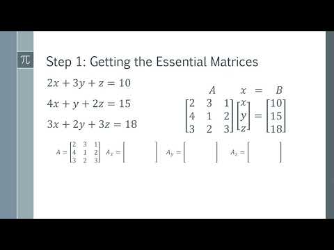 Cramer's Rule Tutorial How To Solve a 3x3 System Fully Worked Example