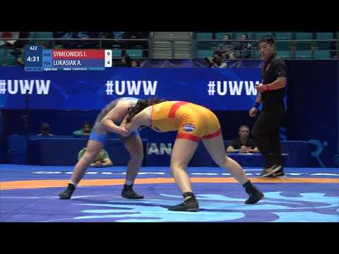 1/8 WW - 55 kg: I. SYMEONIDIS (AUS) v. A. LUKASIAK (POL)