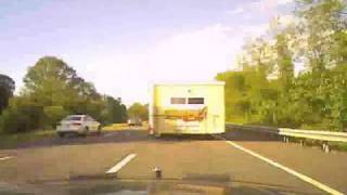 preview picture of video 'pilotcar.tv™ - Hazards of the Road Trailer Door I-684 Mt. Kisco NY'