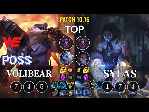 WE Poss Volibear vs Sylas Top - KR Patch 10.16