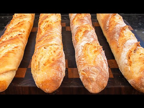 Simple!  Homemade French Baguettes: The easy way using a baguette baking tray