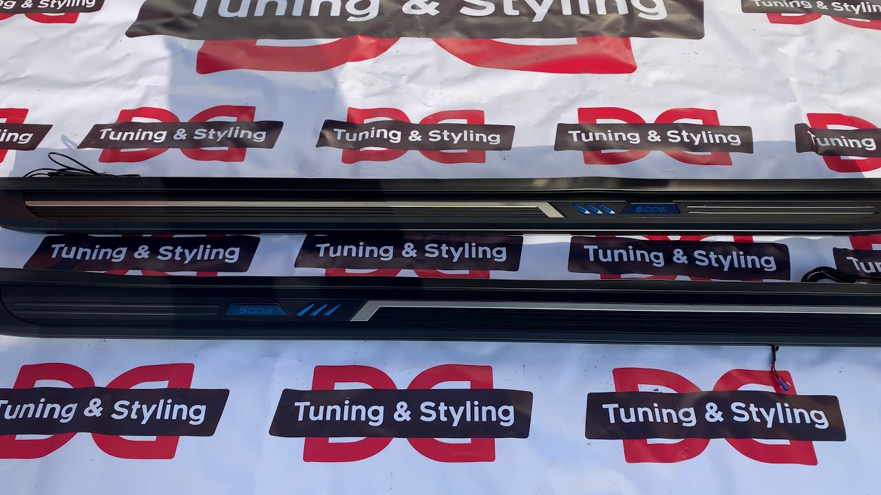 Peugeot 5008 2016-2023 рр. Бокові пороги Оригінал V2 (2 шт, алюміній) Video 1