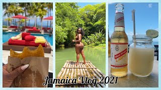 JAMAICA 2021 TRAVEL VLOG Luxury S Hotel Montego Bay, Bamboo Rafting, Spa Day, GOOD FOOD! SUN & BEACH
